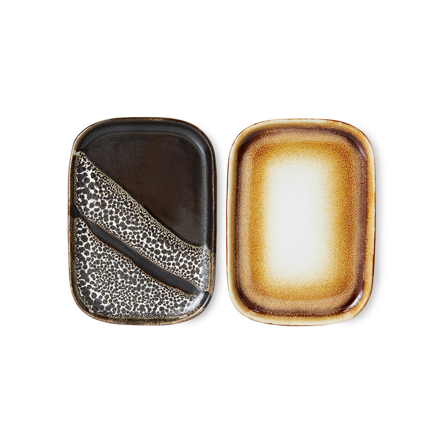 70s Ceramics: Small Trays 14.5x10.5
