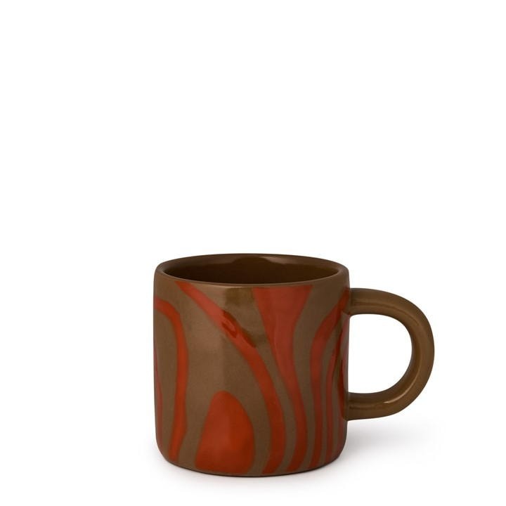 Tasse Ninka zebré grès 7.5xH8 (Bleu)