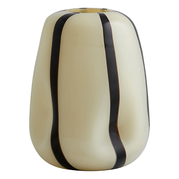 Vase fines lignes noires irrégulières BOHOL, L