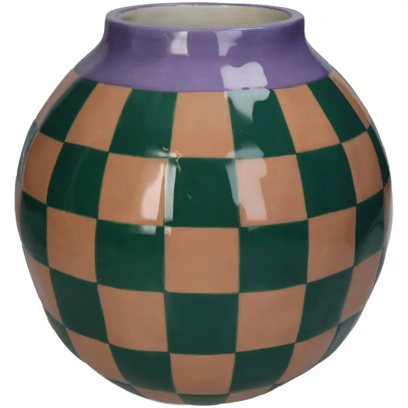Vase Damier 22x22x22
