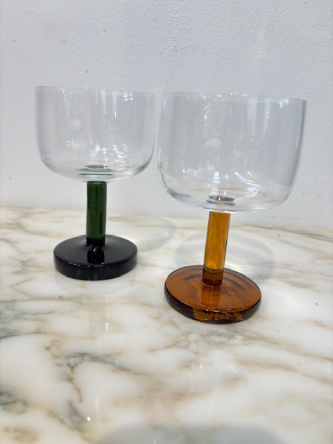 Verre vin Rio wine glass pieds de couleur