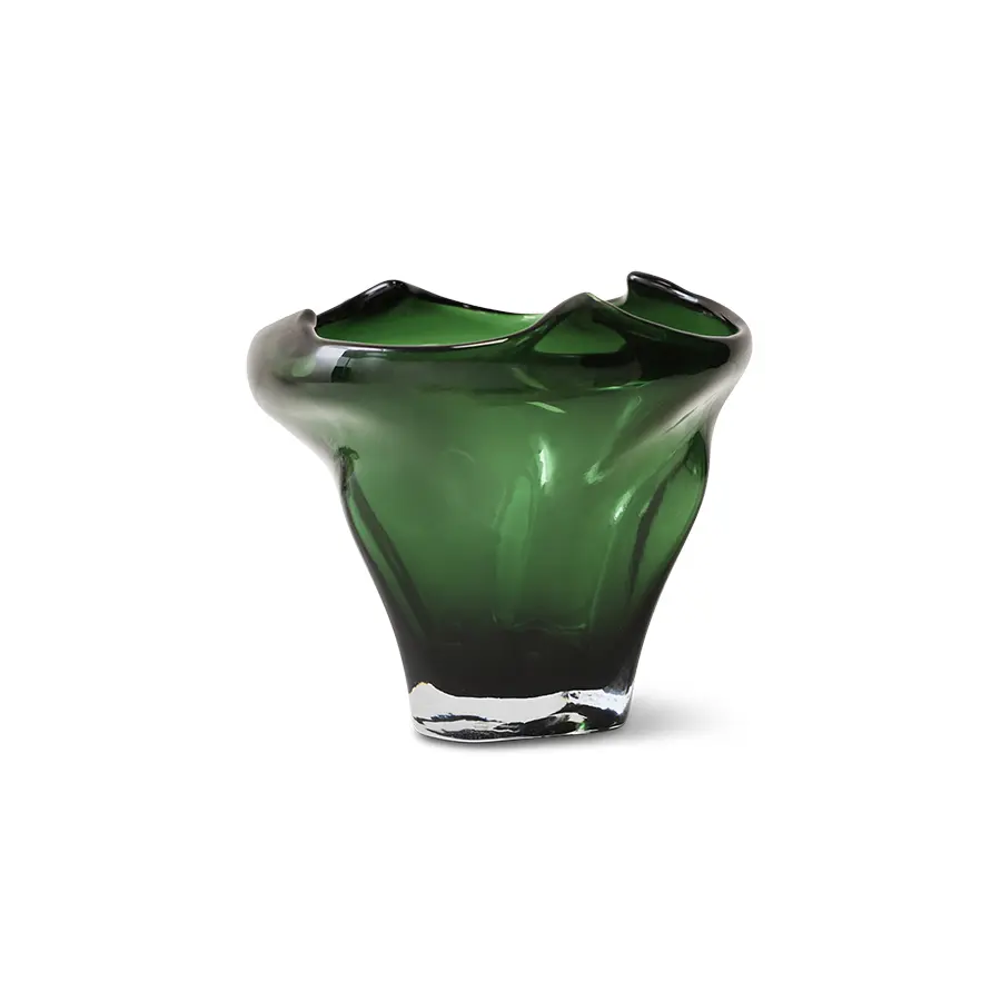 Vase Plié Emeraude 23x23x20cm
