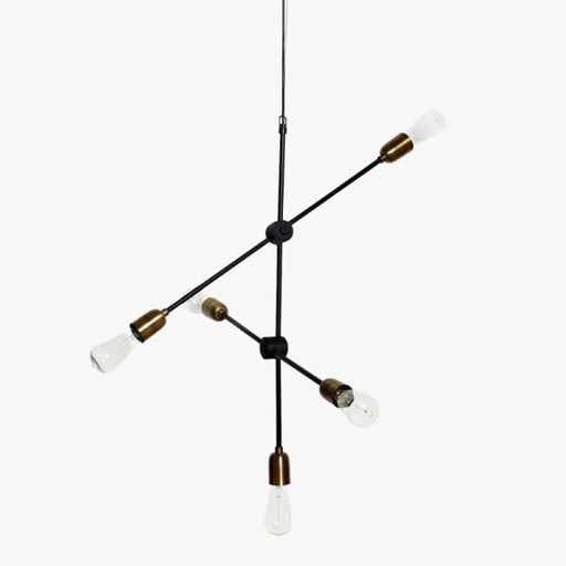 suspension bras modulables molécule noir et laiton 68/78