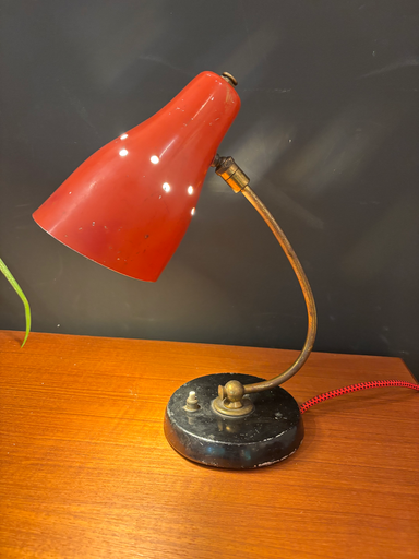 Lampe de bureau vintage rouge