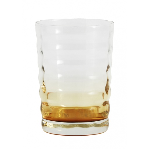 6 verres à eau fond ambre