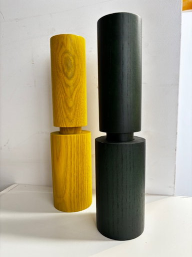 Moulin à Sel ou Poivre en frêne jaune ou vert poivrier