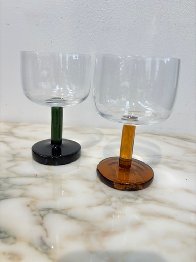 Verre vin Rio wine glass pieds de couleur