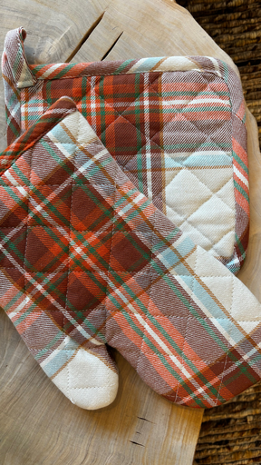 Set de 2 maniques Highland Cappuccino