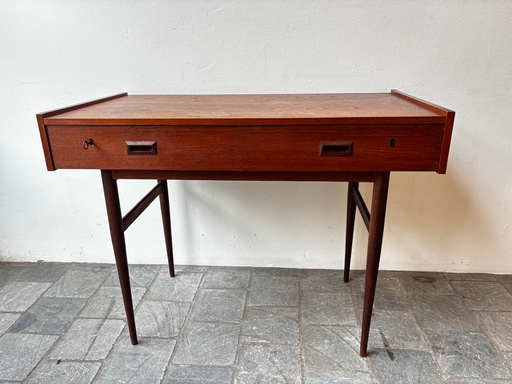 Bureau console pieds evasés