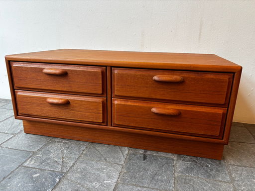 Meuble tv danois tiroirs poignées surf  98x50x42cm