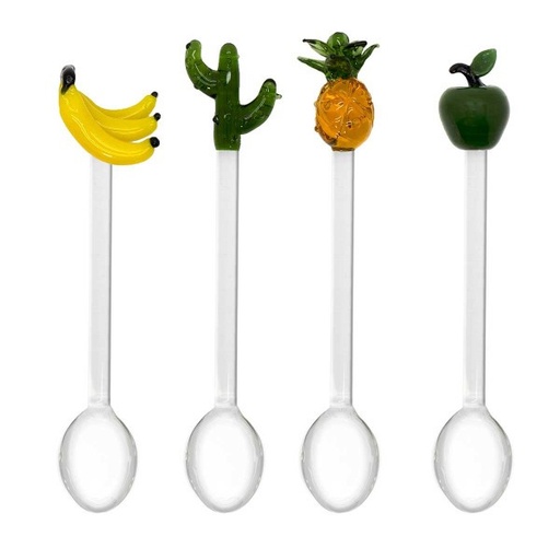 Set de 4 cuillières à café en borosilicate