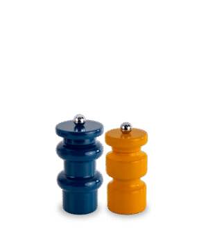 Duo de moulins à poivre et à sel en bois laqué