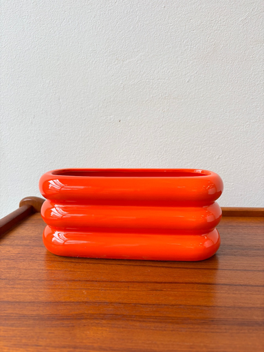 Vase en terre cuite orange