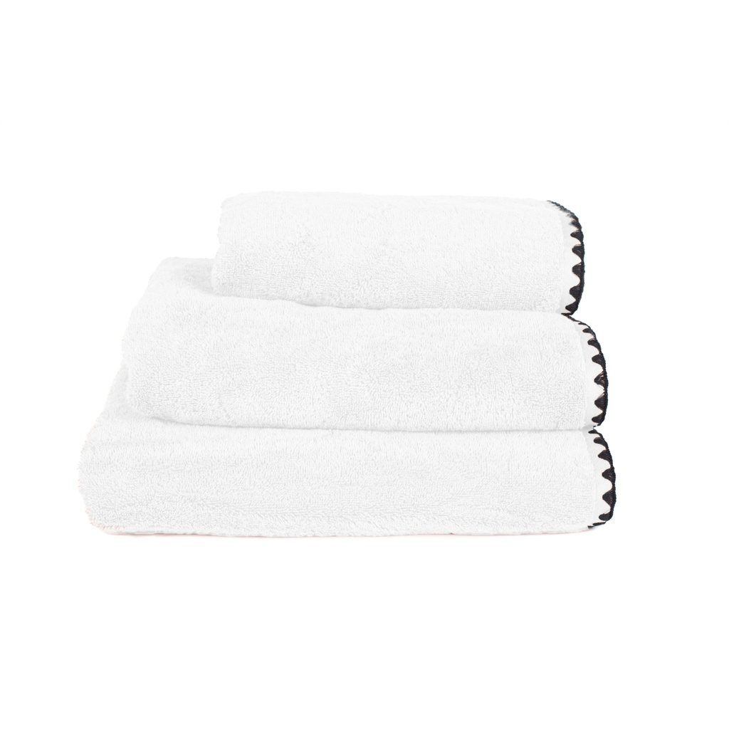 Serviette de Bain Issey Bord Bourdon Noir
