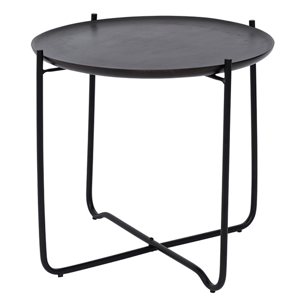 Table Plateau Pieds Métal Pliant 50x45(H)