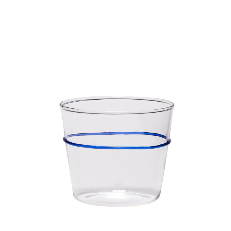 6 verres orbit à eau ligne de couleur en relief (Blue)