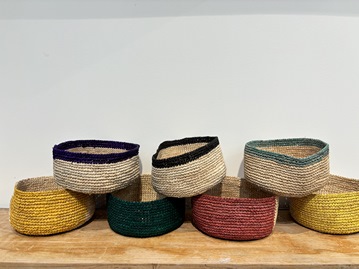 Panier à pain en raphia crocheté