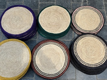 Set de table en raphia crocheté D38