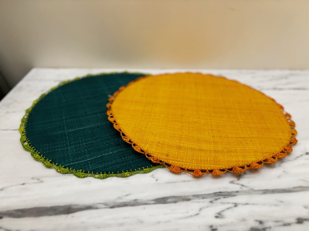 2 Sets de Table Bitossi D38 jaune ou vert