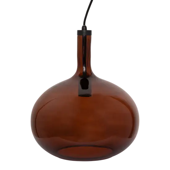 Suspension en verre brun fumé Queda