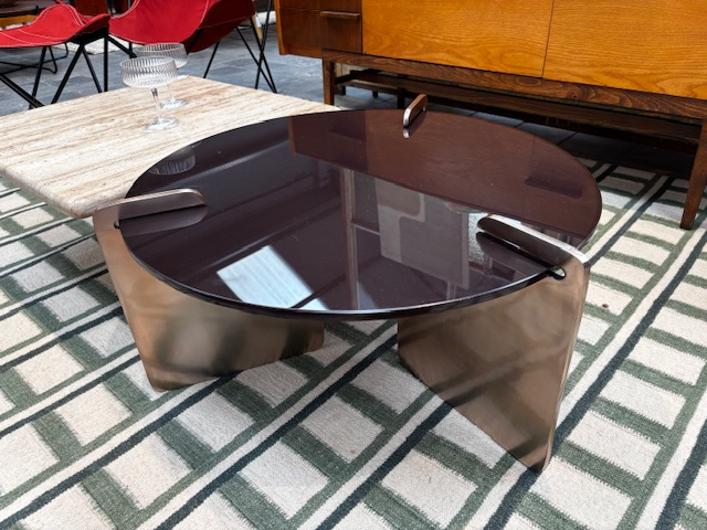 Table verre trempé Linn ronde