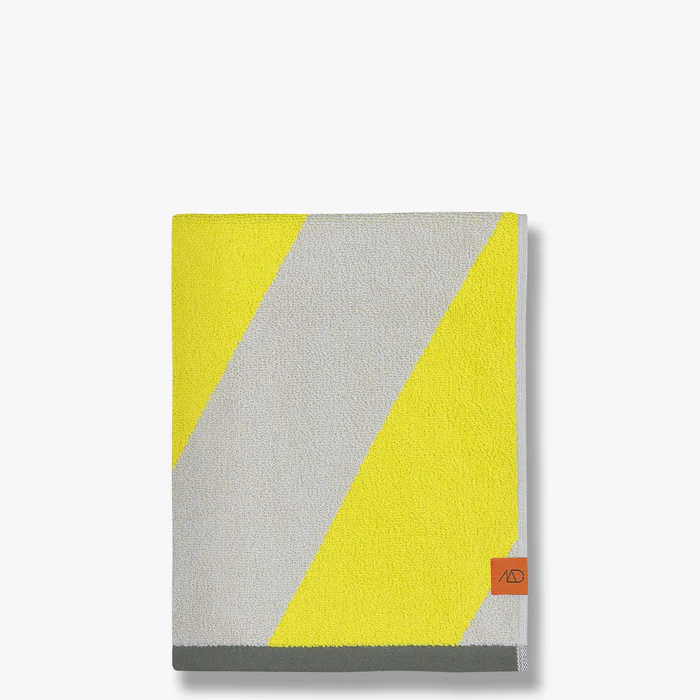 Diagonal Jaune Essuie ou tapis de bain (50x90)