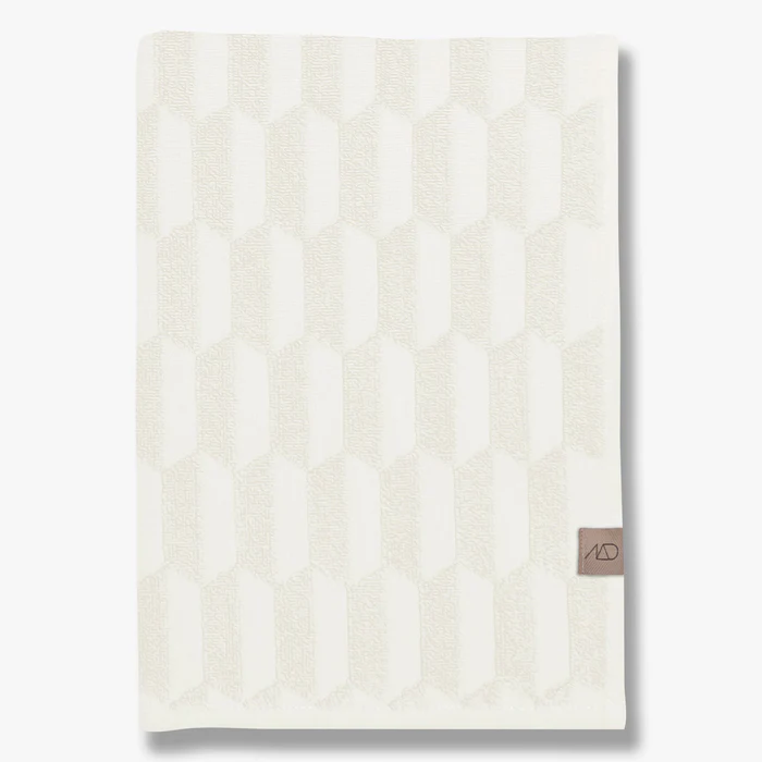 Geo essuie mette relief off white70x133