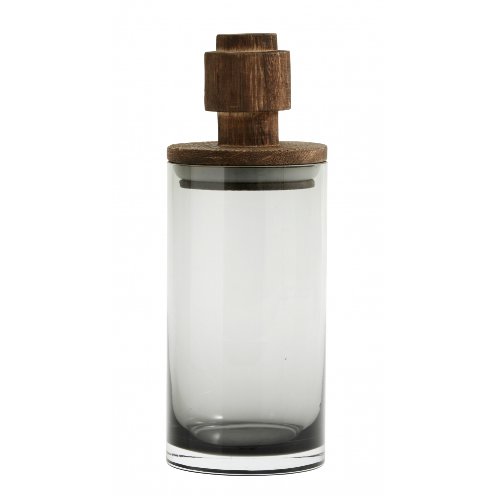 Condiment en verre, smoke, L