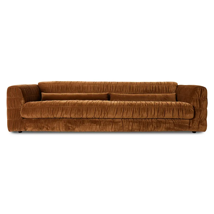 Canapé Club Royal velvet, caramel 274x108x72
