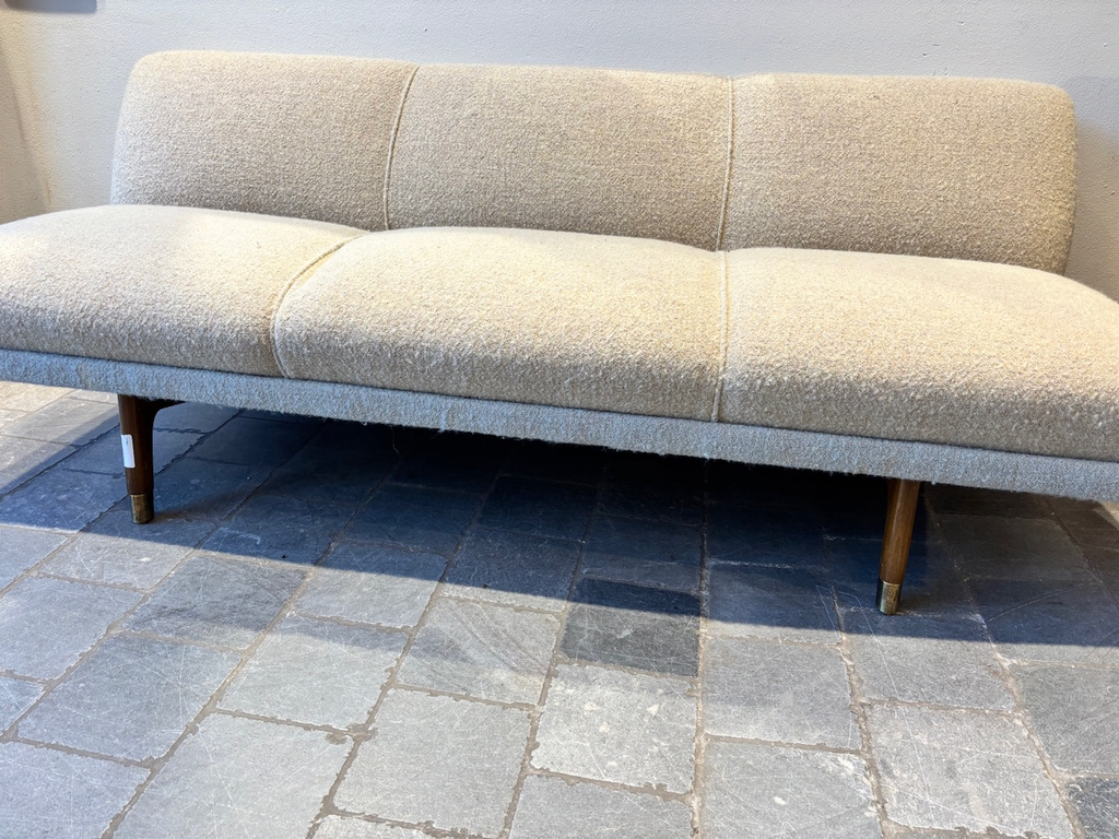 Banquette daybed tissu Libeco 194x76xH73cm ouvert 1m