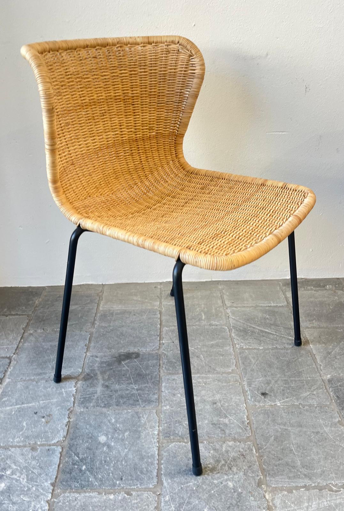 C603 Chaise indoor rotin noir ou naturel