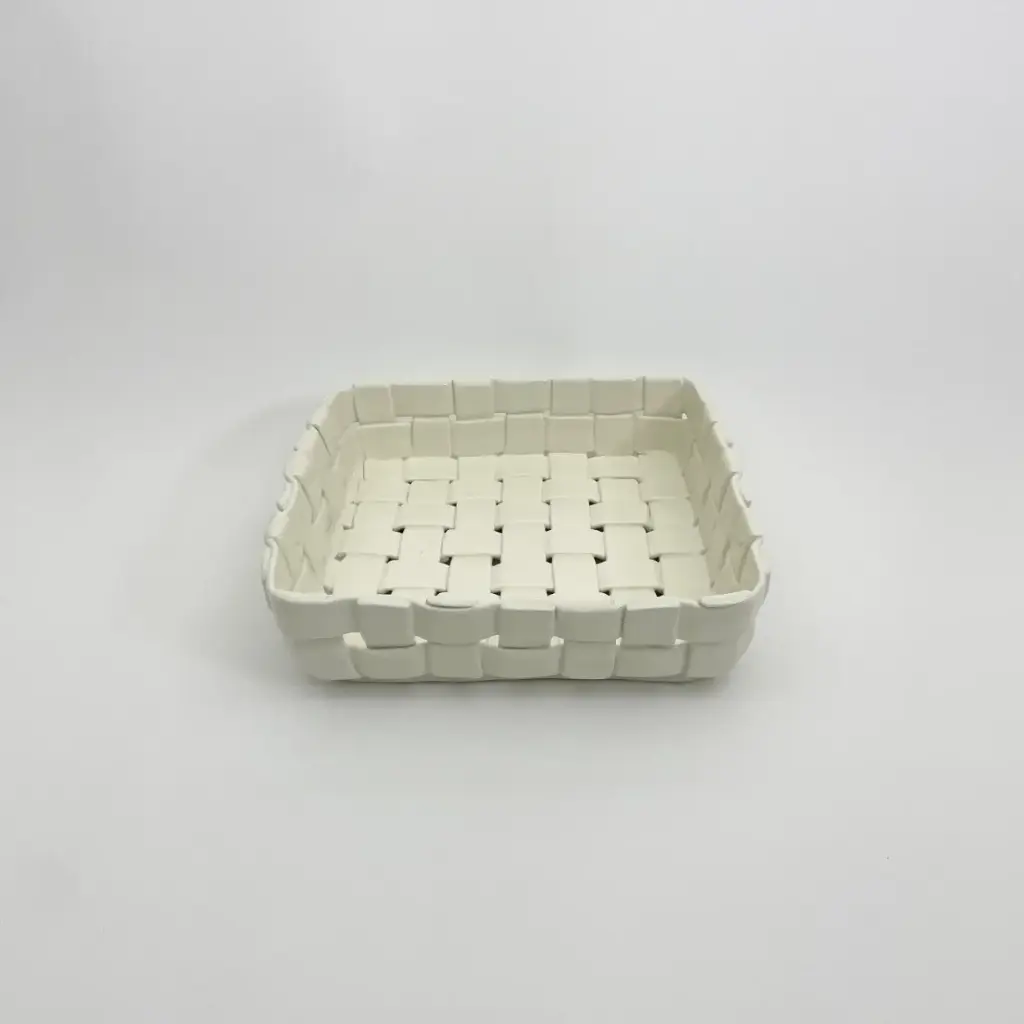 Plat rectangulaire tressé tamegroute ou blanc