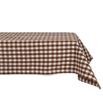 Nappe Juliette petits carreaux Brun (160x300)