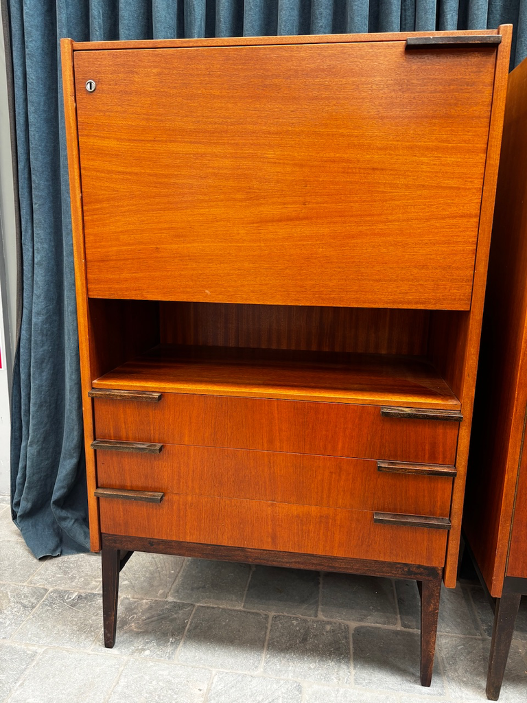 Meuble années 50 secrétaire 79x45xH130,5cm