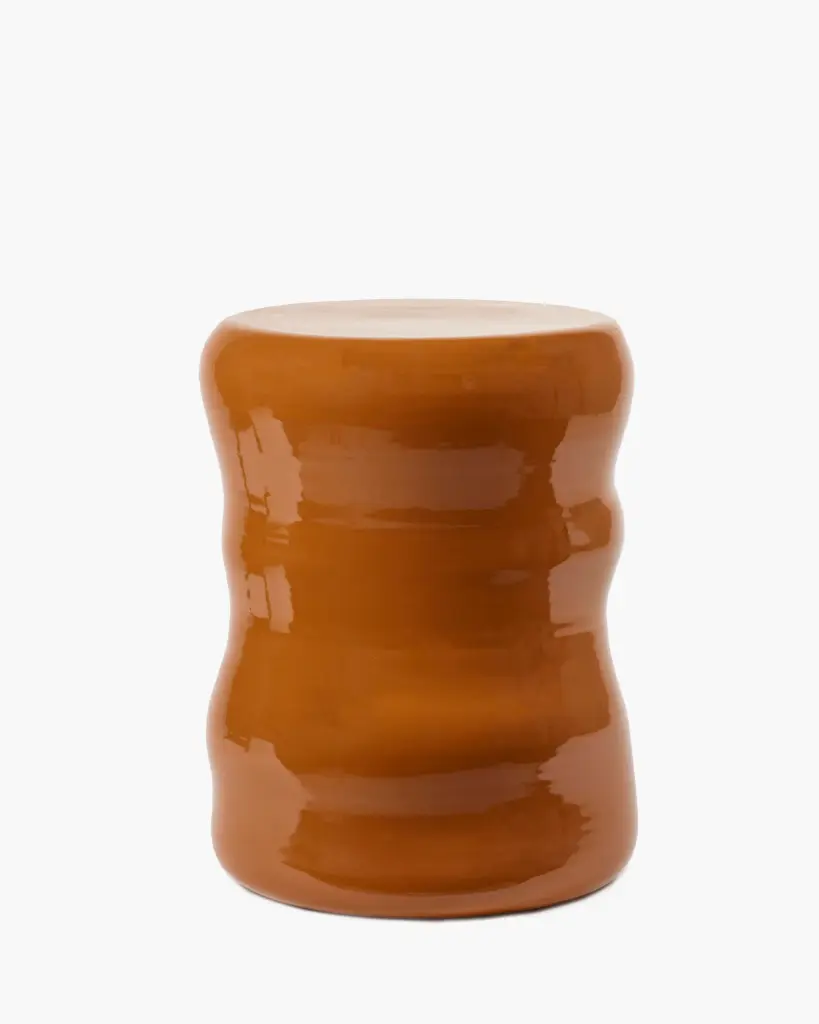 Tabouret organique/table d'appoint rouille Pawn L 35 W 35 H 43 CM