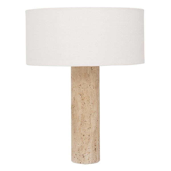Lampe Marmo pieds travertin abj: Ø 34