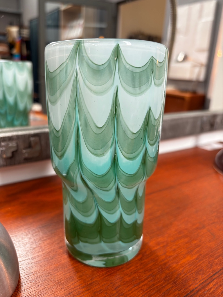 Vase vague Waves bleu
