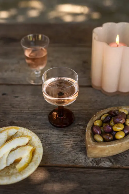 Verre vin Rio wine glass pieds de couleur