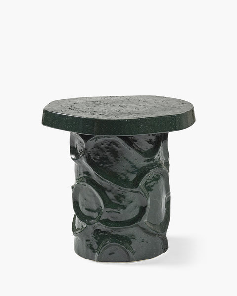 Table d'appoint champignon céramique L 39 W 35 H 40 CM