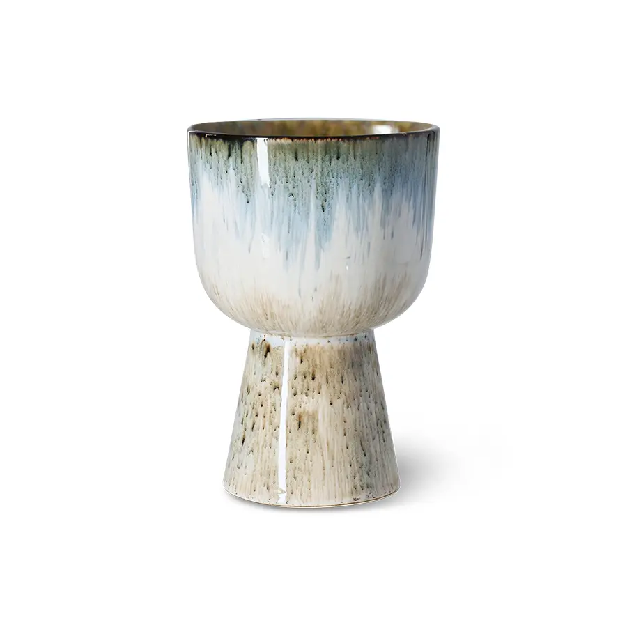 Pot de fleurs rétro glacier 16,5x16,5x24cm