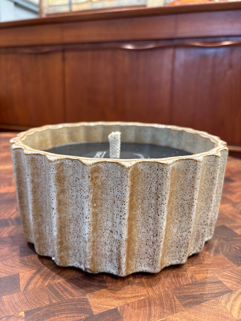 Bougie bicolore White - Ø 21 x 8cm - outdoor
