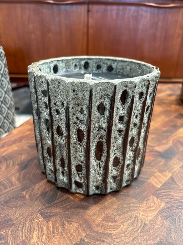 Bougie outdoor L terracotta bicolor gold - Ø 15x14cm