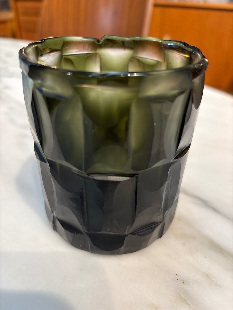 photophore voltive square cutting 7.5x9 gris