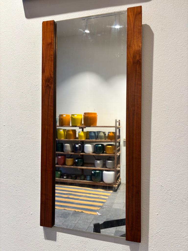 Miroir vintage joues en bois 38x2xH80cm