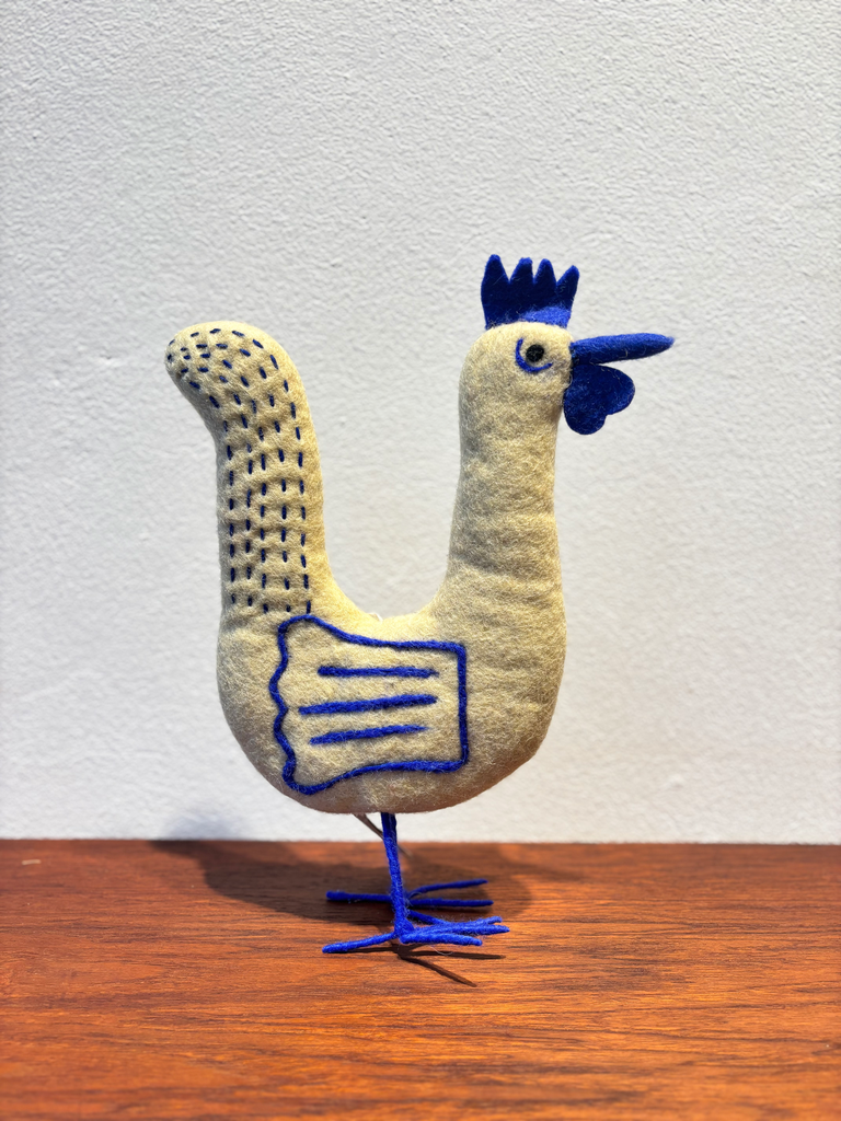FUNKY ROOSTER oiseau, L, greige