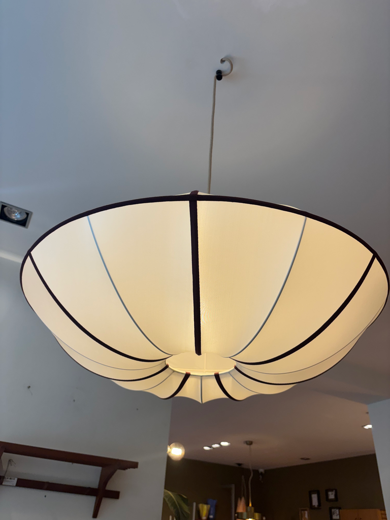 Lamp Shade Indochina Offwhite/Bordeaux UFO h: 27 cm d: 70 cm