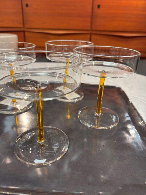 Set de 2 coupes à champagne jaune Fizz