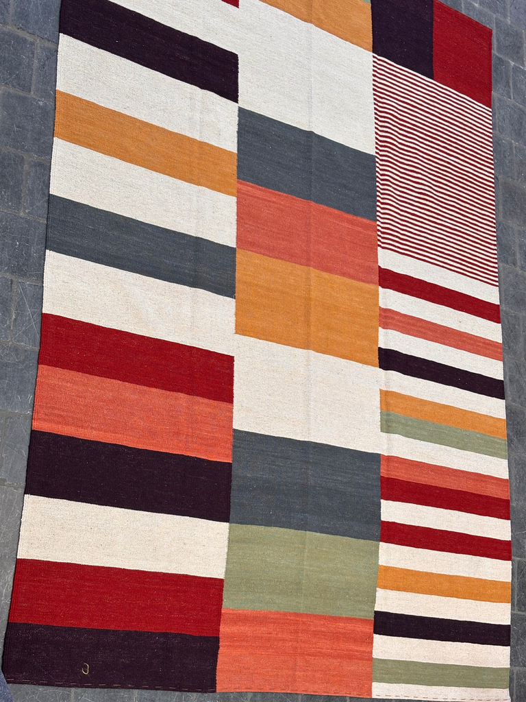 Tapis kilim coloré 290x204