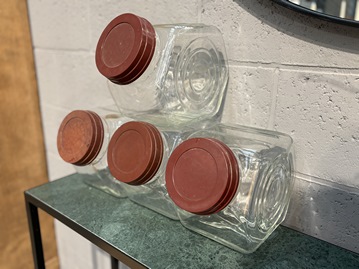 3 Bonbonnières Couvercles en Bakélite