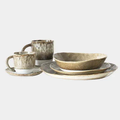 Assiette Mika Bord Irrégulier Ocre
